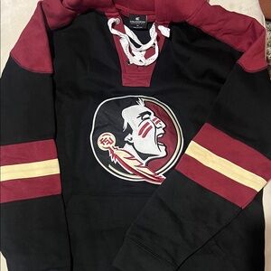 Florida State Colosseum Maroon and Black Lace-Up Hoodie